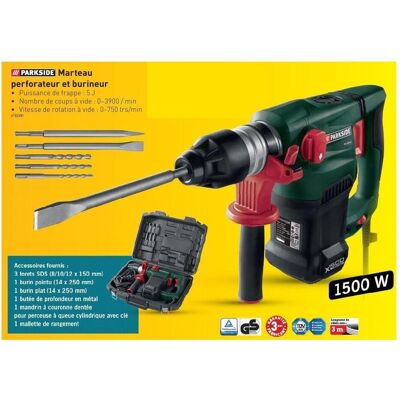 Parkside - PBH 1500 B2 - 1500W - 5J - Bohrhammer Parkside - PBH 1500 B2 - 1500W - 5J - Bohrhammer