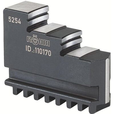 Röhm, Drehmaschine, Drehbacke DB, Grösse 500/630, 3-Backensatz, DIN 6350 nach innen abgestufte Backe Röhm, Drehmaschine, Drehbacke DB, Grösse 500/630, 3-Backensatz, DIN 6350 nach innen abgestufte Backe