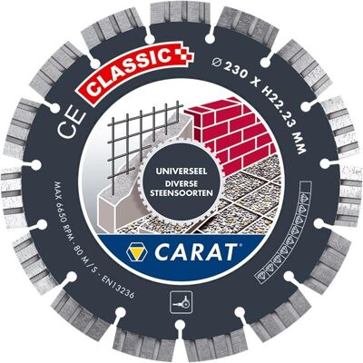 Carat, Sägeblatt, Diamantzaag Universeel Ø180x22,23Mm, Ce Classic Carat, Sägeblatt, Diamantzaag Universeel Ø180x22,23Mm, Ce Classic