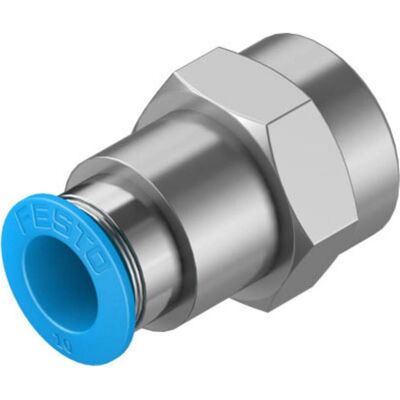 Festo, Zubehör Befestigungstechnik, Push-in Fitting, Female G3/8, 10mm Festo, Zubehör Befestigungstechnik, Push-in Fitting, Female G3/8, 10mm