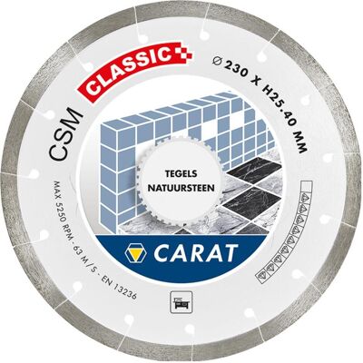 Carat, Sägeblatt, CSMC230400 Diamanttrennscheibe FLIESEN CSM CLASSIC 230x25,4MM Carat, Sägeblatt, CSMC230400 Diamanttrennscheibe FLIESEN CSM CLASSIC 230x25,4MM