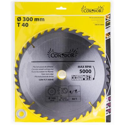 Condor Kreissägeblatt - 300x30mm, 40 Zähne, für Holz Condor Kreissägeblatt - 300x30mm, 40 Zähne, für Holz