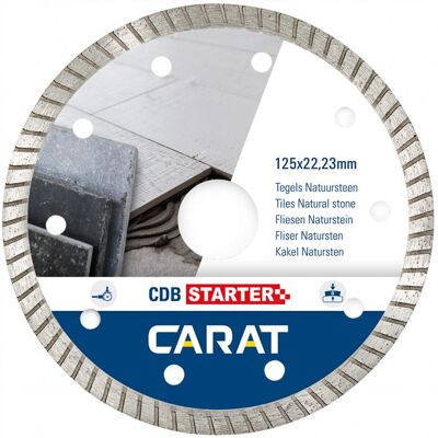 Carat, Sägeblatt, CDBS125300 Diamant-Fliesensägeblatt CDB STARTER 125x22,23MM Carat, Sägeblatt, CDBS125300 Diamant-Fliesensägeblatt CDB STARTER 125x22,23MM
