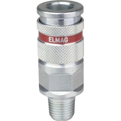 JwL, Zubehör Druckluftwerkzeug, Stahlkupplung DN 7,8 BSP mit Aussengewinde 1/4" JwL, Zubehör Druckluftwerkzeug, Stahlkupplung DN 7,8 BSP mit Aussengewinde 1/4"