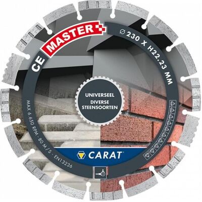 Carat, Sägeblatt, Diamond Saw universell roh 230 x 22,23 mm, CE Master Carat, Sägeblatt, Diamond Saw universell roh 230 x 22,23 mm, CE Master