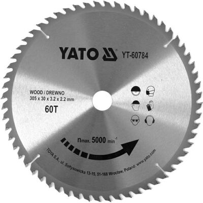 Yato, Sägeblatt, PIŁA TARCZ.WID. 305*60*30 60784 Yato, Sägeblatt, PIŁA TARCZ.WID. 305*60*30 60784