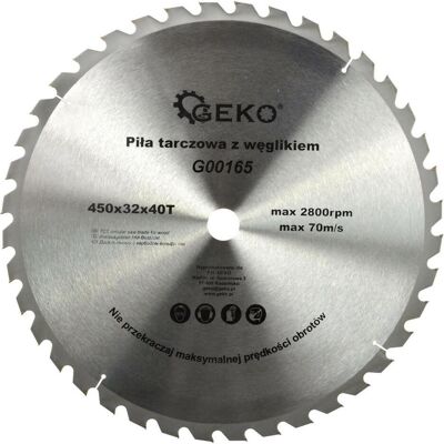 GEKO 450x32x40T Kreissägeblatt - Holzschnitt GEKO 450x32x40T Kreissägeblatt - Holzschnitt