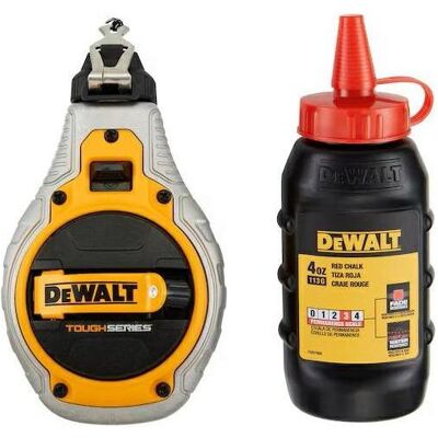 DeWalt, Anreisswerkzeug, Schlagschnurset 30m mit roter Kreide DeWalt, Anreisswerkzeug, Schlagschnurset 30m mit roter Kreide
