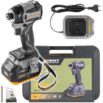 Procraft, Bohrmaschine + Akkuschrauber, Industrial ID20A-1b Akku Schlagschrauber 20 V 180 Nm 1/4 + 1x Akku 4,0 Ah + Ladegerät + (Schlagschrauber) Procraft, Bohrmaschine + Akkuschrauber, Industrial ID20A-1b Akku Schlagschrauber 20 V 180 Nm 1/4 + 1x Akku 4,0 Ah + Ladegerät + (Schlagschrauber)