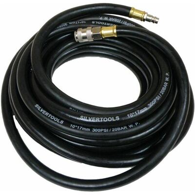Power Pneumatischer Schlauch 20m - 10x17mm Gummi - Mit Anschlüssen - Professionell Power Pneumatischer Schlauch 20m - 10x17mm Gummi - Mit Anschlüssen - Professionell