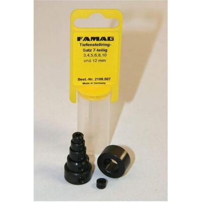 Famag - Bohrereinsatz - 7-teilig - Depth stop set Famag - Bohrereinsatz - 7-teilig - Depth stop set