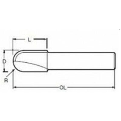 Makita Modell 8mm R=8 16x18mm Fräser - Holz/Kunststoff Makita Modell 8mm R=8 16x18mm Fräser - Holz/Kunststoff