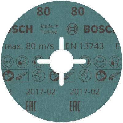 Bosch Professional Zubehör, Schleifmittel, PRO R780 Fiberscheibe, 115 mm, G80 (80) Bosch Professional Zubehör, Schleifmittel, PRO R780 Fiberscheibe, 115 mm, G80 (80)