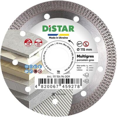 Distar Diamond Schneidscheibe - 1A1R D7 MULTIGRES - Diamantscheibe Distar Diamond Schneidscheibe - 1A1R D7 MULTIGRES - Diamantscheibe