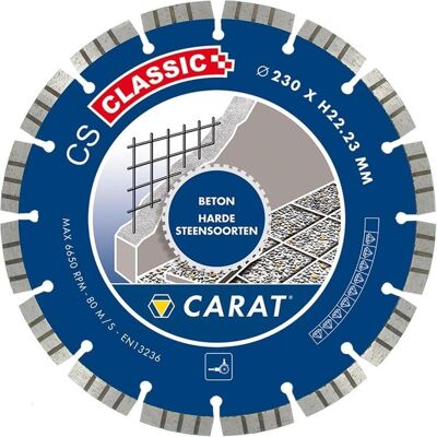 Carat, Sägeblatt, CSC2303000 Diamantzaagblad voor droogzagen - 230 x 22,23mm - Beton Carat, Sägeblatt, CSC2303000 Diamantzaagblad voor droogzagen - 230 x 22,23mm - Beton