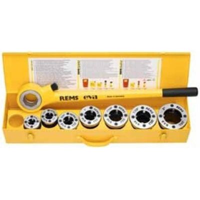 Rems, Gewindeschneider + Gewindebohrer, eva Set R 3/8 - 2 R 3/8-1/2-3/4-1-1 1/4-1 1/2-2 Rems, Gewindeschneider + Gewindebohrer, eva Set R 3/8 - 2 R 3/8-1/2-3/4-1-1 1/4-1 1/2-2
