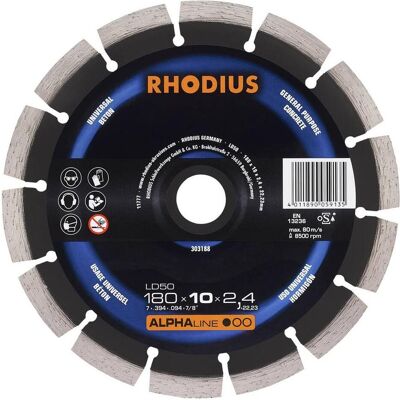 Rhodius LD50 - 180 mm x 7 mm x 22.23 mm - Diamantscheibe Rhodius LD50 - 180 mm x 7 mm x 22.23 mm - Diamantscheibe