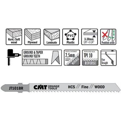 CMT - JT101BR-25 - 25T - 100x2.5x10TPI - Sägeblatt CMT - JT101BR-25 - 25T - 100x2.5x10TPI - Sägeblatt
