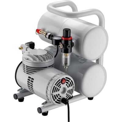 Wiltec, Kompressor, Airbrush Kompressor AS06T Luftkompressor 1/4PS 65-69 l/min 3,2bar Design (7.50 l) Wiltec, Kompressor, Airbrush Kompressor AS06T Luftkompressor 1/4PS 65-69 l/min 3,2bar Design (7.50 l)