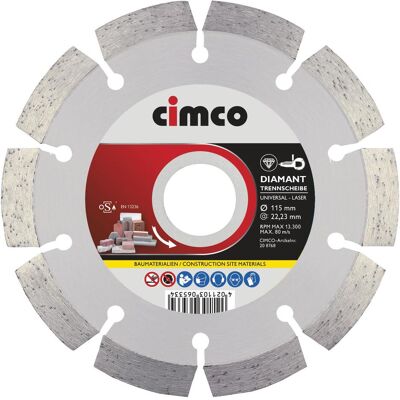 Cimco, Sägeblatt, 206814 VE3 Diamant-Trennscheiben 3x 115mm Cimco, Sägeblatt, 206814 VE3 Diamant-Trennscheiben 3x 115mm