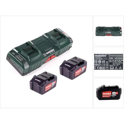 Metabo - Li-Power CAS 18V 4,0Ah - 2x 18V 4,0Ah - ASC DUO Metabo - Li-Power CAS 18V 4,0Ah - 2x 18V 4,0Ah - ASC DUO