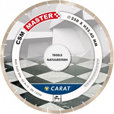 Carat, Sägeblatt, Diamond Saw Tiles roh 350 x 25,40 mm, CSM Master Carat, Sägeblatt, Diamond Saw Tiles roh 350 x 25,40 mm, CSM Master