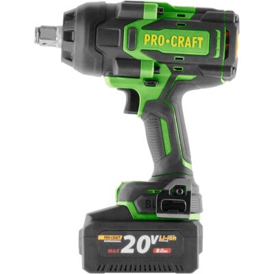 Procraft, Bohrmaschine + Akkuschrauber, PWA90 Akku Schlagschrauber 20 V 2100 Nm 3/4 Brushless + 1x Akku 4,0 Ah + Ladegerät + (Schlagschrauber) Procraft, Bohrmaschine + Akkuschrauber, PWA90 Akku Schlagschrauber 20 V 2100 Nm 3/4 Brushless + 1x Akku 4,0 Ah + Ladegerät + (Schlagschrauber)