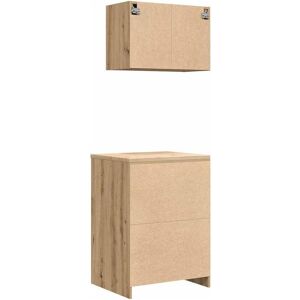 vidaXL Garage Cabinets - Artisan Eichen 2 Stück Stilvoller Stauraum vidaXL Garage Cabinets - Artisan Eichen 2 Stück Stilvoller Stauraum