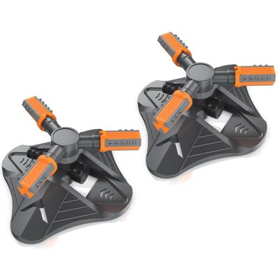 Brandson, Rasensprenger, 2x Kreisregner, 360° Rasensprenger, 3 Arm, Garten Sprinkler, Bewässerungssystem, Gardena kompatibel (Sprinklersystem) Brandson, Rasensprenger, 2x Kreisregner, 360° Rasensprenger, 3 Arm, Garten Sprinkler, Bewässerungssystem, Gardena kompatibel (Sprinklersystem)