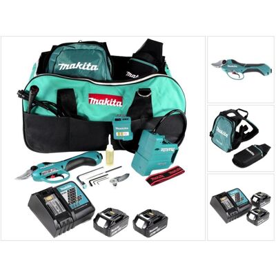 Makita, Gartenschere, DUP 361 RG Akku Rebschere Astschere 36 V ( 2x 18 V ) + 2x Akku 6,0 Ah + Ladegerät + Tasche Makita, Gartenschere, DUP 361 RG Akku Rebschere Astschere 36 V ( 2x 18 V ) + 2x Akku 6,0 Ah + Ladegerät + Tasche