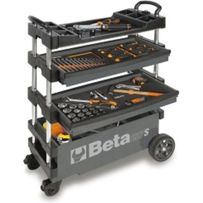 BETA, Werkzeugwagen + Montagewagen, 027000202 C27S-G Zusammenklappbarer Werkzeugwagen für mobiles Arbeiten BETA, Werkzeugwagen + Montagewagen, 027000202 C27S-G Zusammenklappbarer Werkzeugwagen für mobiles Arbeiten