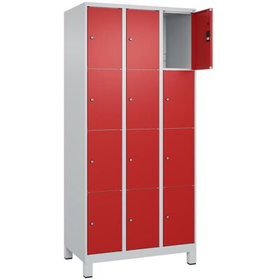 C+P, Werkstattschrank, Fächerschrank Classic Plus, 4 Fächer übereinander, Abteilbreite 30 cm, mit Füssen (90 cm, 195 cm) C+P, Werkstattschrank, Fächerschrank Classic Plus, 4 Fächer übereinander, Abteilbreite 30 cm, mit Füssen (90 cm, 195 cm)