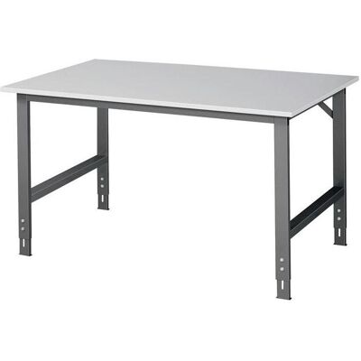 RAU, Werkbank + Arbeitsbock, Werktisch Tom B1500xT1000xH760-1080mm Arbeitsplatte Melamin Gestell anthrazitg, RAL7016 (150 cm, 150 cm) RAU, Werkbank + Arbeitsbock, Werktisch Tom B1500xT1000xH760-1080mm Arbeitsplatte Melamin Gestell anthrazitg, RAL7016 (150 cm, 150 cm)