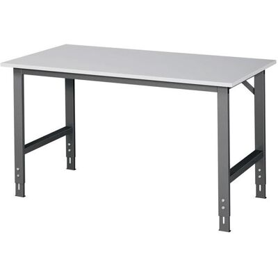 RAU, Werkbank + Arbeitsbock, Werktisch Tom B1500xT800xH760-1080mm Arbeitsplatte Melamin Gestell anthrazitg, RAL7016 (150 cm, 155 cm) RAU, Werkbank + Arbeitsbock, Werktisch Tom B1500xT800xH760-1080mm Arbeitsplatte Melamin Gestell anthrazitg, RAL7016 (150 cm, 155 cm)