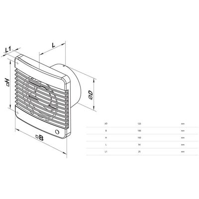Bosch Hausgeräte Hood Fan Haushalt 125 Silenta-M, Ventilator, Weiss Bosch Hausgeräte Hood Fan Haushalt 125 Silenta-M, Ventilator, Weiss