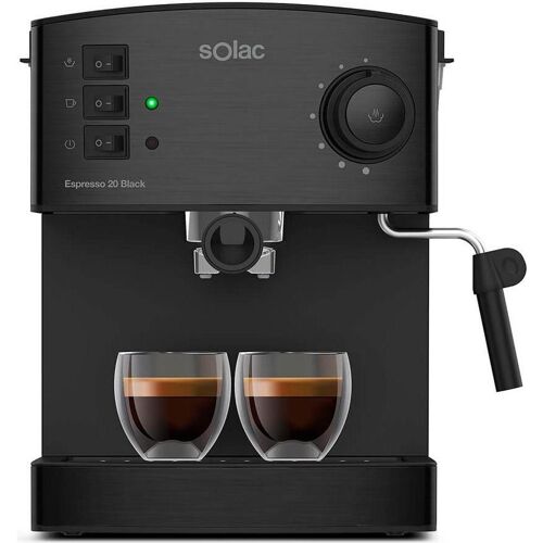 Solac CE4482 Espressomaschine schwarz, Siebträgermaschine, Schwarz