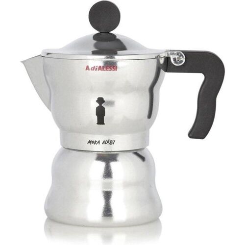 Alessi Moka, Espressokocher, Silber