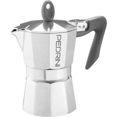 PEDRINI Kaffeemaschine - 2 Tassen Aluminium Espresso-Kanne - EN 601 PEDRINI Kaffeemaschine - 2 Tassen Aluminium Espresso-Kanne - EN 601