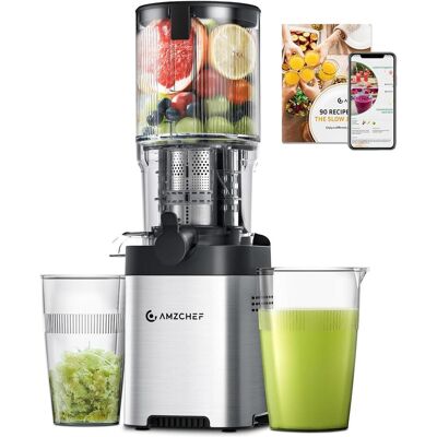 Amzchef Slow Juicer mit Rückwärtsfunktion, Entsafter Amzchef Slow Juicer mit Rückwärtsfunktion, Entsafter