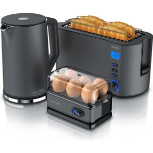Arendo Frühstücks Set, Toaster, Grau Arendo Frühstücks Set, Toaster, Grau