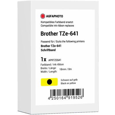 Agfaphoto, Beschriftungsband, kompatibel mit Brother TZe-641 auf (1.80 cm, Mehrfarbig) Agfaphoto, Beschriftungsband, kompatibel mit Brother TZe-641 auf (1.80 cm, Mehrfarbig)
