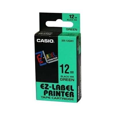 Casio Beschriftungsband, XR-12GN1 Farbband 12mm, schwarz/grün (1.20 cm, Grün, Schwarz) Casio Beschriftungsband, XR-12GN1 Farbband 12mm, schwarz/grün (1.20 cm, Grün, Schwarz)