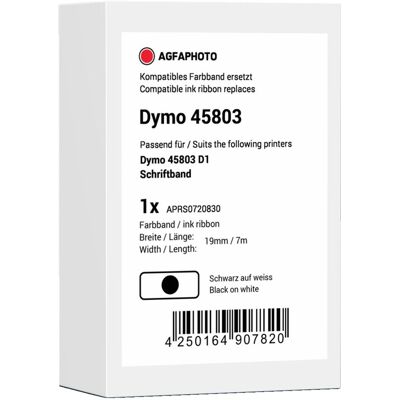 Agfaphoto, Beschriftungsband, kompatibel mit DYMO S0720830 auf (1.90 cm, Weiss) Agfaphoto, Beschriftungsband, kompatibel mit DYMO S0720830 auf (1.90 cm, Weiss)