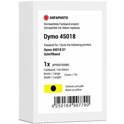 Agfaphoto, Beschriftungsband, kompatibel mit DYMO S0720580 auf (1.20 cm) Agfaphoto, Beschriftungsband, kompatibel mit DYMO S0720580 auf (1.20 cm)