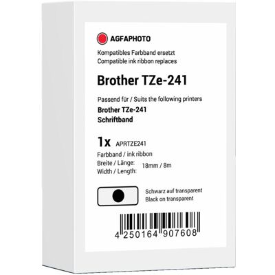 Agfaphoto, Beschriftungsband, kompatibel mit Brother TZe-241 auf (1.80 cm) Agfaphoto, Beschriftungsband, kompatibel mit Brother TZe-241 auf (1.80 cm)
