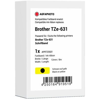 Agfaphoto, Beschriftungsband, kompatibel mit Brother TZe-631 auf (1.20 cm, Mehrfarbig) Agfaphoto, Beschriftungsband, kompatibel mit Brother TZe-631 auf (1.20 cm, Mehrfarbig)