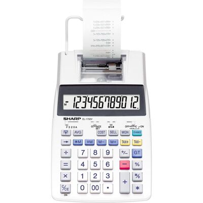 Sharp Taschenrechner, Tischrechner druckend EL-1750 V mit Netzteil (Netzbetrieb) Sharp Taschenrechner, Tischrechner druckend EL-1750 V mit Netzteil (Netzbetrieb)