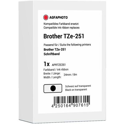 Agfaphoto, Beschriftungsband, kompatibel mit Brother TZe-251 auf (2.40 cm) Agfaphoto, Beschriftungsband, kompatibel mit Brother TZe-251 auf (2.40 cm)