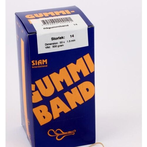 Siam, Gummiband, Gummibånd nr. 14 50x1,5mm (500g)