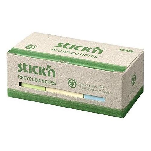 Stick´n, Haftnotiz, Recycled - notes - 38 x 51 mm - 1200 sheets (12 x 100) (38 x 51 mm)
